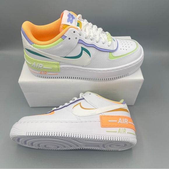 Nike AIR FORCE 1 SHADOW CASUAL SHOES MULTI-COLOR/ WHITE/WOMEN - Picture 15 of 16